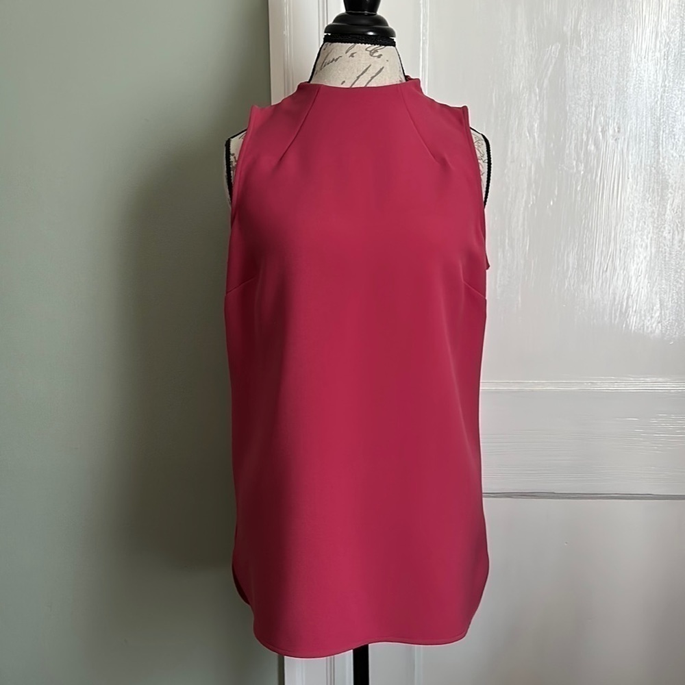 Alfani Winter Rose Crepe High-Neck Sleeveless Tunic